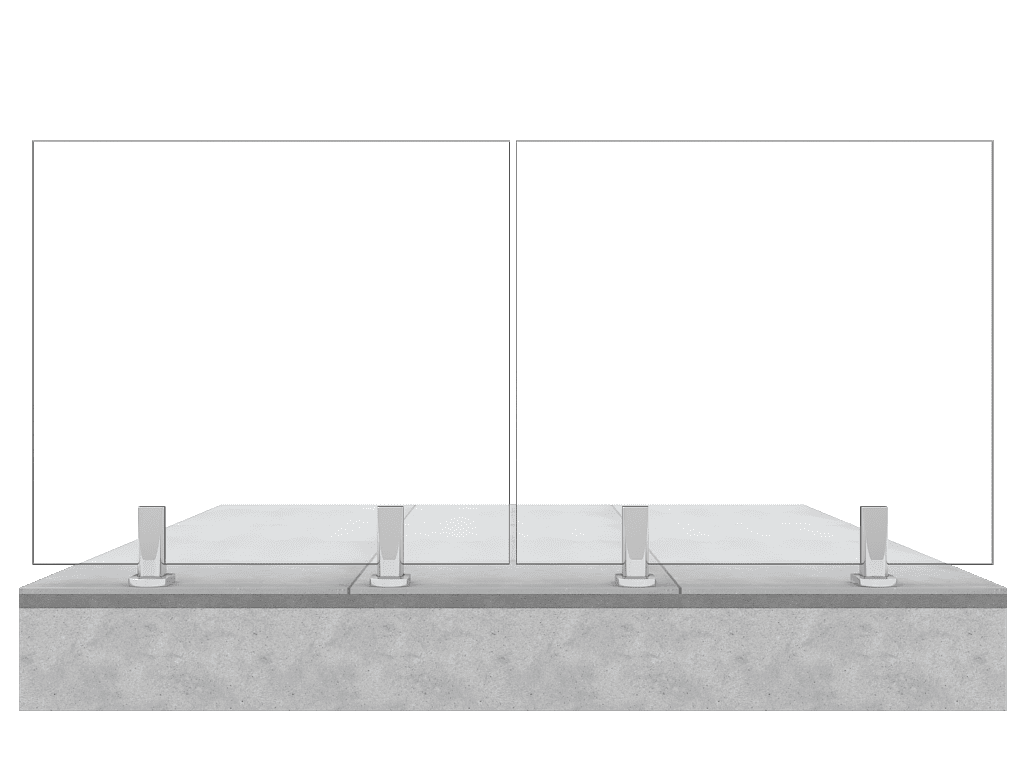Garde-corps terrasse GLASSFIT CC-782 vue de face